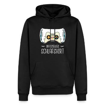 Offizielles Schlafshirt Game Controller Online - Männer Premium Bio Hoodie - Schwarz - Vorne - Nico (187cm)