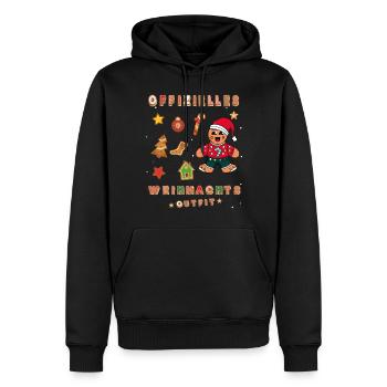 Offizielles Weihnachts outfit Lebkuchen ugly - Männer Premium Bio Hoodie - Schwarz - Vorne - Nico (187cm)