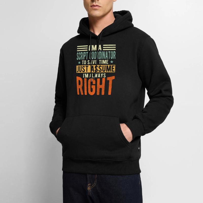 Coordinateur de script Sweat à capuche Premium bio Homme