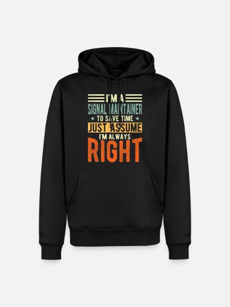 Signal Maintenance - Men’s Premium Organic Hoodie - black