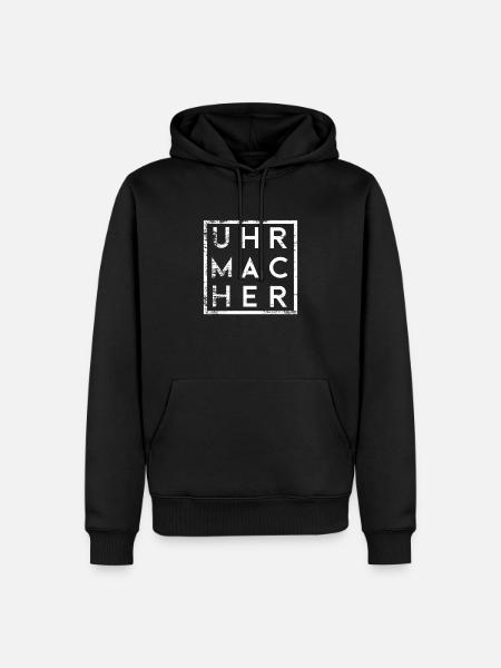 Uhrmacher Minimalismus - Männer Premium Bio Hoodie - Schwarz