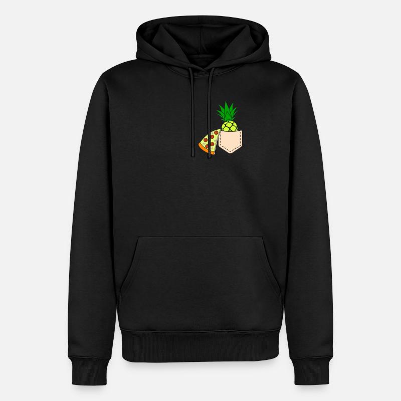 Pizza Ananas - Sweat à capuche Premium bio Homme - noir