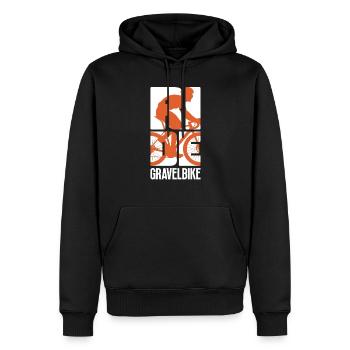 Ride Gravelbike - Radsport mit Fahrrad am Schotter - Männer Premium Bio Hoodie - Schwarz - Vorne - Nico (187cm)
