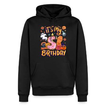 C’est mon beignet de pâtisserie 5 anniversaire Halloween 5. - Sweat à capuche Premium bio Homme - noir - Devant - Nico (187cm)