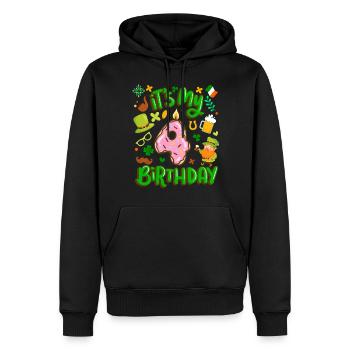 C’est mon beignet de vacances de 4 ans st. - Sweat à capuche Premium bio Homme - noir - Devant - Nico (187cm)