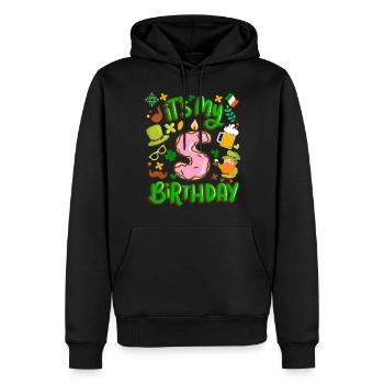 C’est mon beignet de vacances de 5 ans. - Sweat à capuche Premium bio Homme - noir - Devant - Nico (187cm)