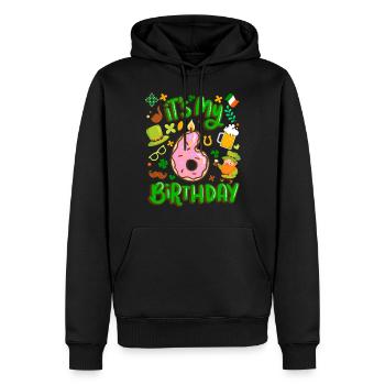 It's my 6 birthday holiday donut st. - Men’s Premium Organic Hoodie - black - Front - Nico (187cm)