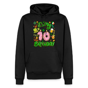 It's my 10 birthday holiday donut st. - Men’s Premium Organic Hoodie - black - Front - Nico (187cm)