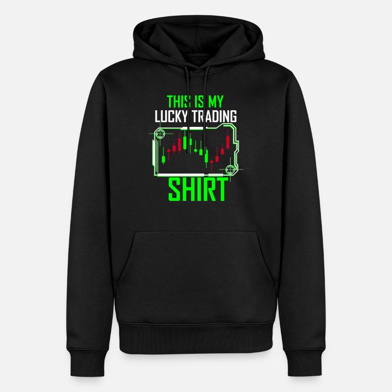 Trading Geld - Männer Premium Bio Hoodie - Schwarz