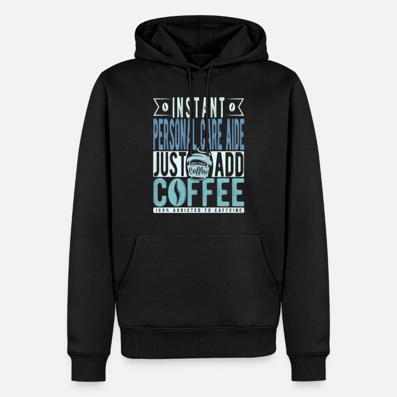 Serviabilité café dire - Sweat à capuche Premium bio Homme - noir