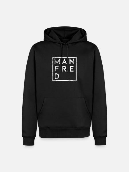 Manfred Minimalismus - Männer Premium Bio Hoodie - Schwarz