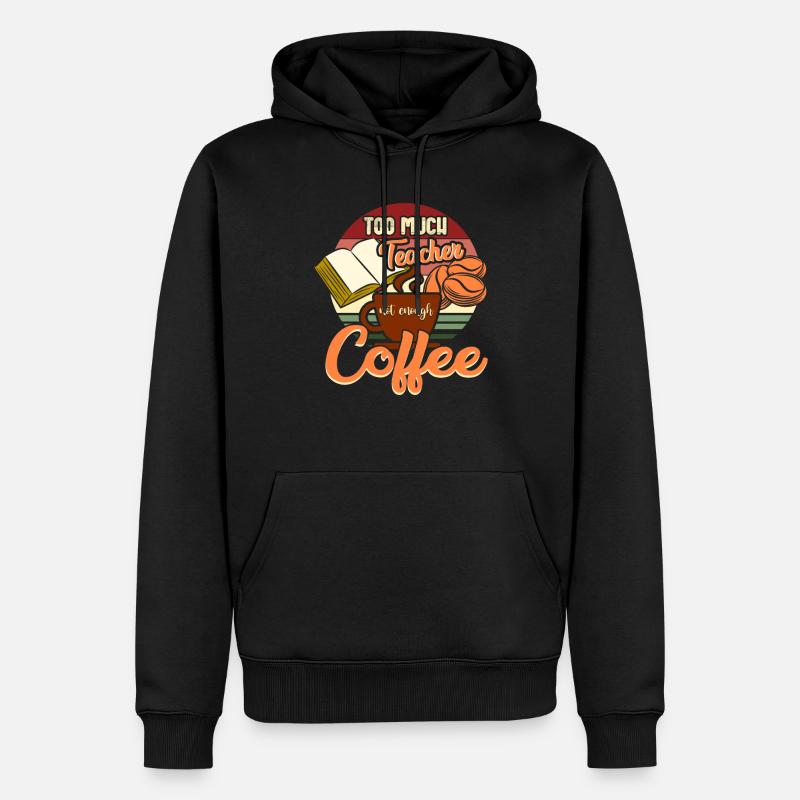Lehrer und Kaffee - Männer Premium Bio Hoodie - Schwarz