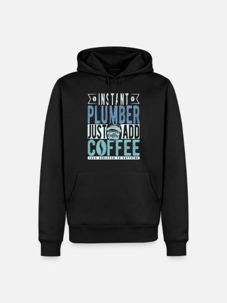 Plumber coffee saying - Men’s Premium Organic Hoodie - black