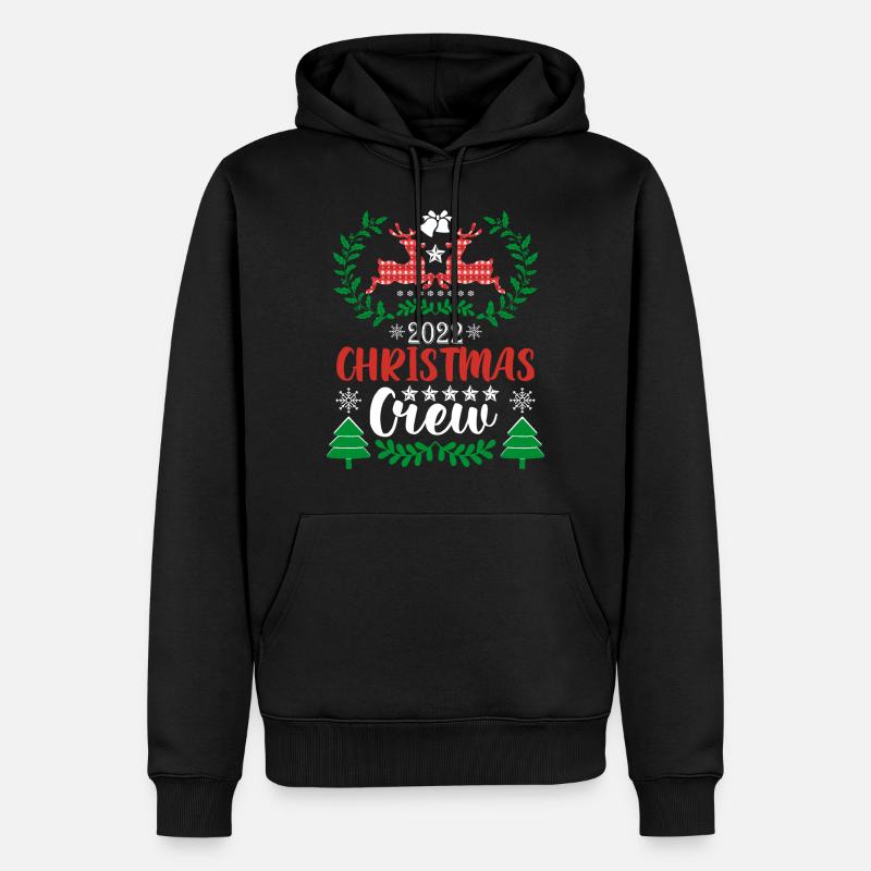 Rentier Weihnachten Pullover - Männer Premium Bio Hoodie - Schwarz