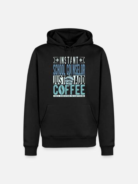 Schulberater Kaffee Spruch - Männer Premium Bio Hoodie - Schwarz