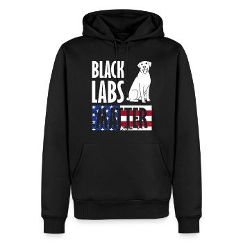 Black Labs Matter July 4 Dog Lovers - Men’s Premium Organic Hoodie - black - Front - Nico (187cm)