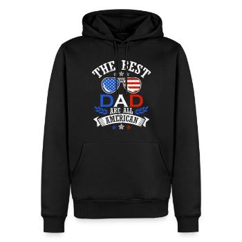 Der Beste Vater 4. Juli Unabhängigkeit Vatertag - Männer Premium Bio Hoodie - Schwarz - Vorne - Nico (187cm)