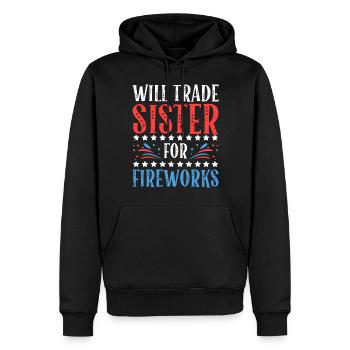 Wird Schwester Für Feuerwerk 4. Juli Feminist - Männer Premium Bio Hoodie - Schwarz - Vorne - Nico (187cm)