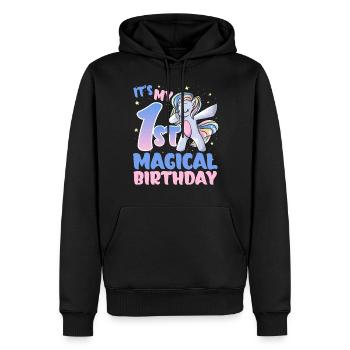 It's my 1st magical birthday - Men’s Premium Organic Hoodie - black - Front - Nico (187cm)