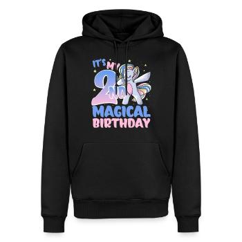 It's my 2nd magical birthday - Men’s Premium Organic Hoodie - black - Front - Nico (187cm)
