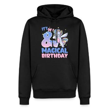 It's my 8th magical birthday - Men’s Premium Organic Hoodie - black - Front - Nico (187cm)