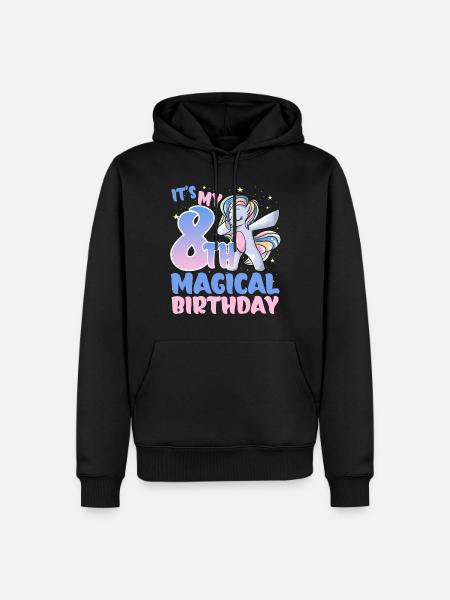 It's my 8th magical birthday - Men’s Premium Organic Hoodie - black