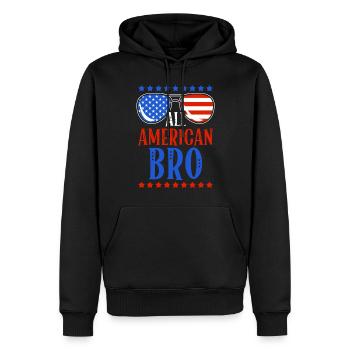 Lunettes de soleil All American Bro 4 juillet - Sweat à capuche Premium bio Homme - noir - Devant - Nico (187cm)