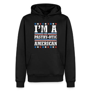 I'm A Pastry-otic American 4. Juli - Männer Premium Bio Hoodie - Schwarz - Vorne - Nico (187cm)