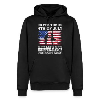 It's the 4th of July, we're dancing the - Men’s Premium Organic Hoodie - black - Front - Nico (187cm)