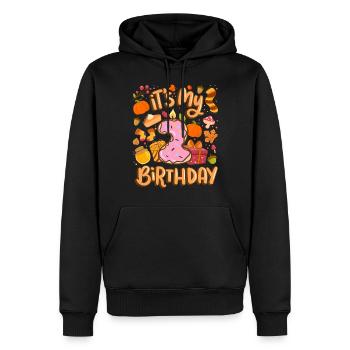 C’est mon automne 2 ans feuille d’érable automne automne - Sweat à capuche Premium bio Homme - noir - Devant - Nico (187cm)