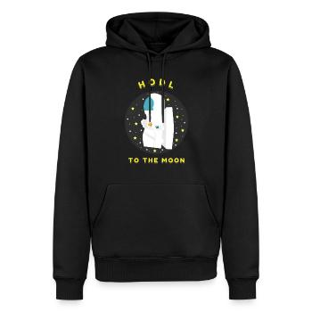 HODL à la lune Bitcoin Crypto Espace astronaute - Sweat à capuche Premium bio Homme - noir - Devant - Nico (187cm)