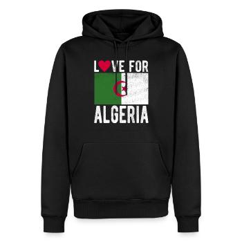 Algerien Souvenir - Männer Premium Bio Hoodie - Schwarz - Vorne - Nico (187cm)