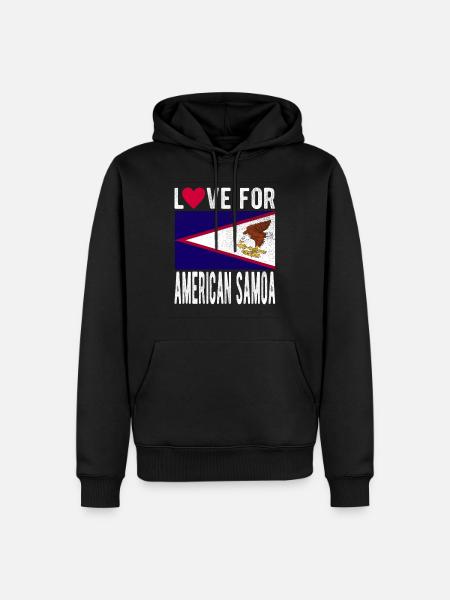 American Samoa Islands Souvenir - Men’s Premium Organic Hoodie - black