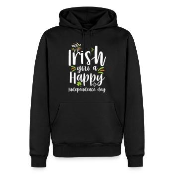 Irish You A Happy Independence Day Grünes - Männer Premium Bio Hoodie - Schwarz - Vorne - Nico (187cm)