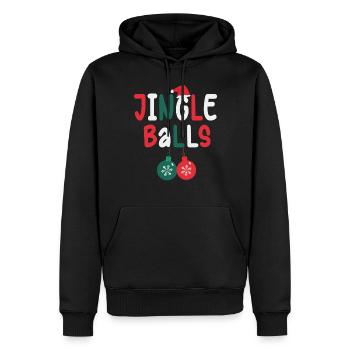 Tinsel Tits And Jingle Balls - Drôle de Noël - Sweat à capuche Premium bio Homme - noir - Devant - Nico (187cm)