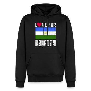 Bashkortostan Souvenir - Männer Premium Bio Hoodie - Schwarz - Vorne - Nico (187cm)