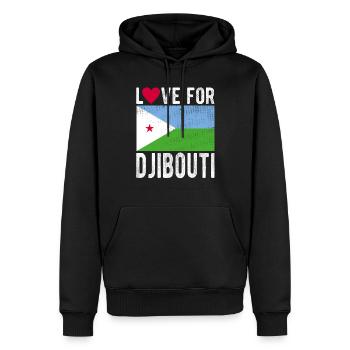 Dschibuti Souvenir - Männer Premium Bio Hoodie - Schwarz - Vorne - Nico (187cm)