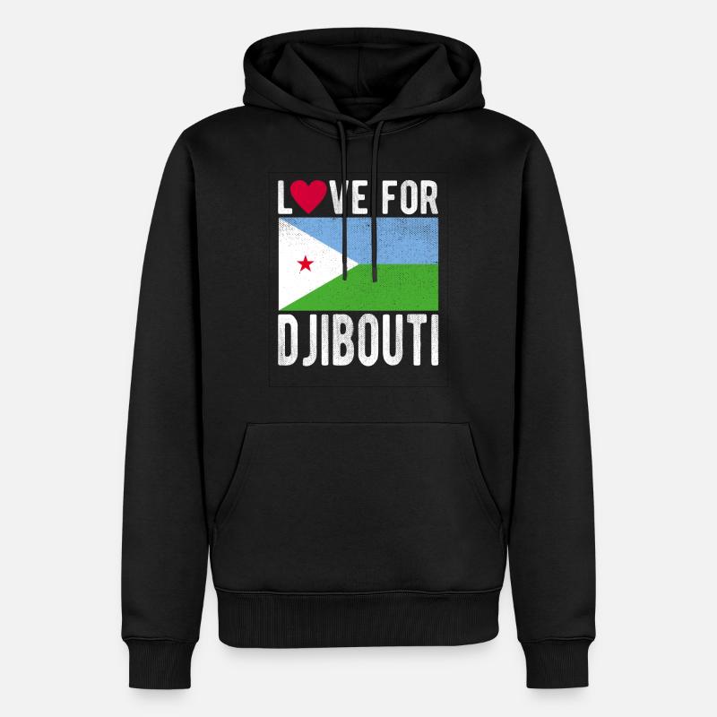 Dschibuti Souvenir - Männer Premium Bio Hoodie - Schwarz