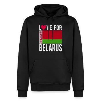 Weissrussland Souvenir - Männer Premium Bio Hoodie - Schwarz - Vorne - Nico (187cm)