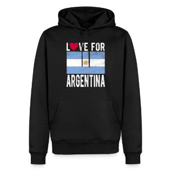 Argentinien Souvenir - Männer Premium Bio Hoodie - Schwarz - Vorne - Nico (187cm)