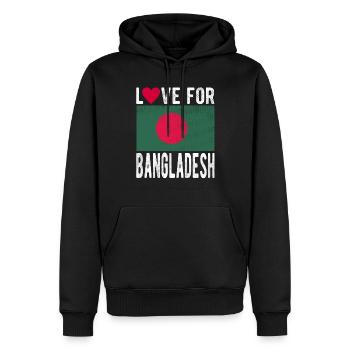 Bangladesh Souvenir - Sweat à capuche Premium bio Homme - noir - Devant - Nico (187cm)