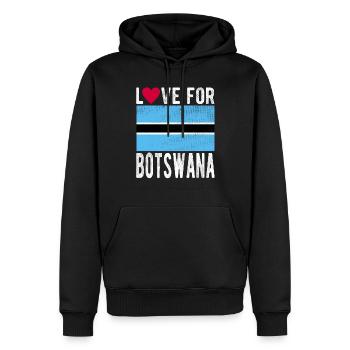 Botswana Souvenir - Männer Premium Bio Hoodie - Schwarz - Vorne - Nico (187cm)
