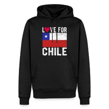 Chile Souvenir - Männer Premium Bio Hoodie - Schwarz - Vorne - Nico (187cm)