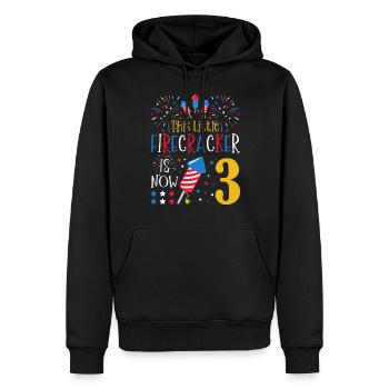 Dieser Kleine Knallfrosch Ist Jetzt 3 4. Juli 3. - Männer Premium Bio Hoodie - Schwarz - Vorne - Nico (187cm)
