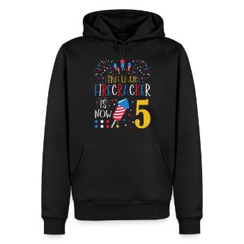 Dieser Kleine Knallfrosch Ist Jetzt 5 4. Juli 5. - Männer Premium Bio Hoodie - Schwarz - Vorne - Nico (187cm)