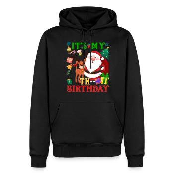 Es Ist Mein 6. Geburtstag Weihnachtsmann - Männer Premium Bio Hoodie - Schwarz - Vorne - Nico (187cm)