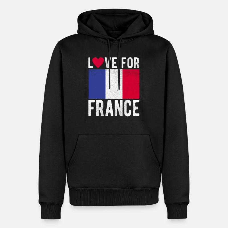 Frankreich Souvenir - Männer Premium Bio Hoodie - Schwarz