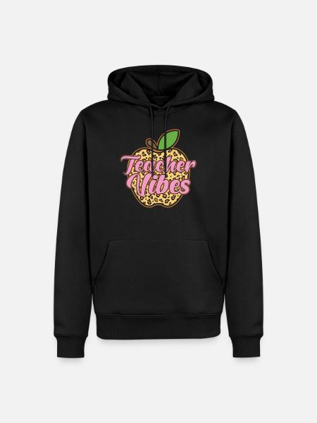 Teacher Apple Gift - Men’s Premium Organic Hoodie - black