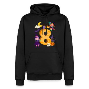 8. Geburtstag Hexe Besen 8 Jahre Alt Kind - Männer Premium Bio Hoodie - Schwarz - Vorne - Nico (187cm)