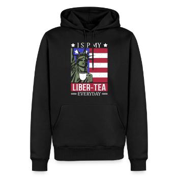 Ich Trinke Meinen Liber-tee Jeden Tag Am 4. Juli, - Männer Premium Bio Hoodie - Schwarz - Vorne - Nico (187cm)